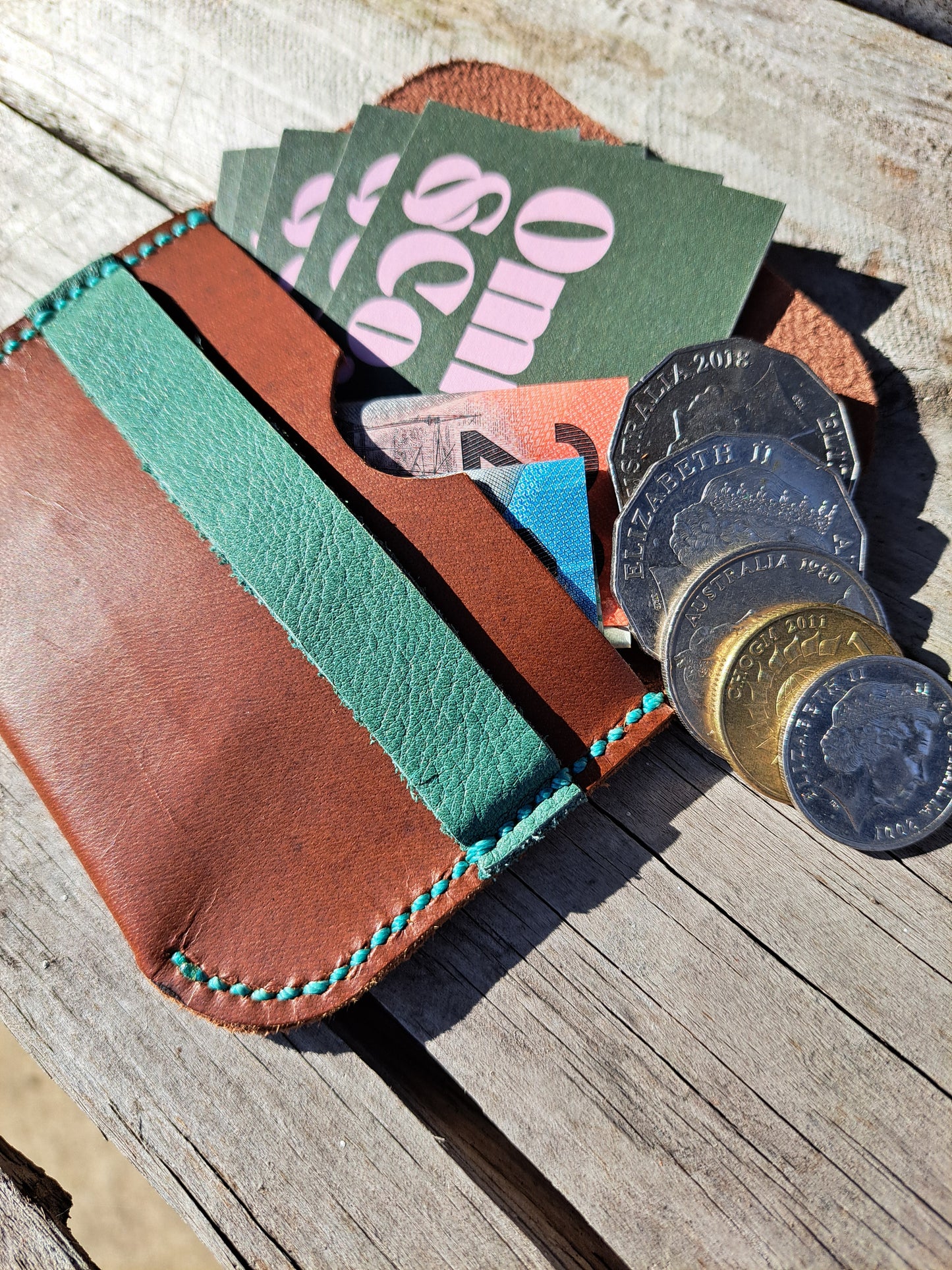 Handstitched Coin & Card Keeper