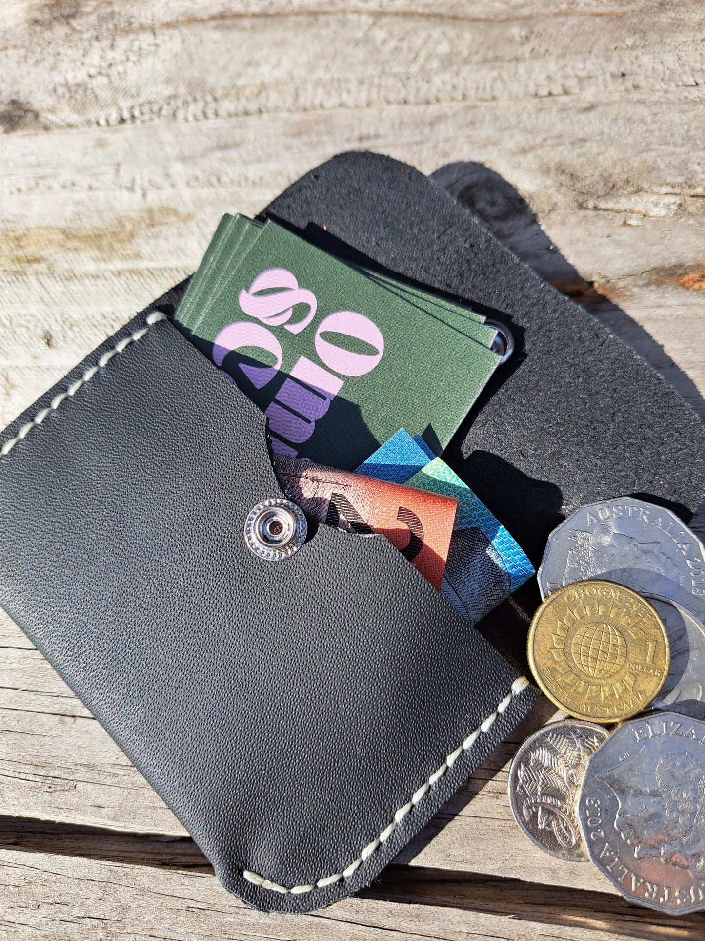 Handstitched Coin & Card Keeper