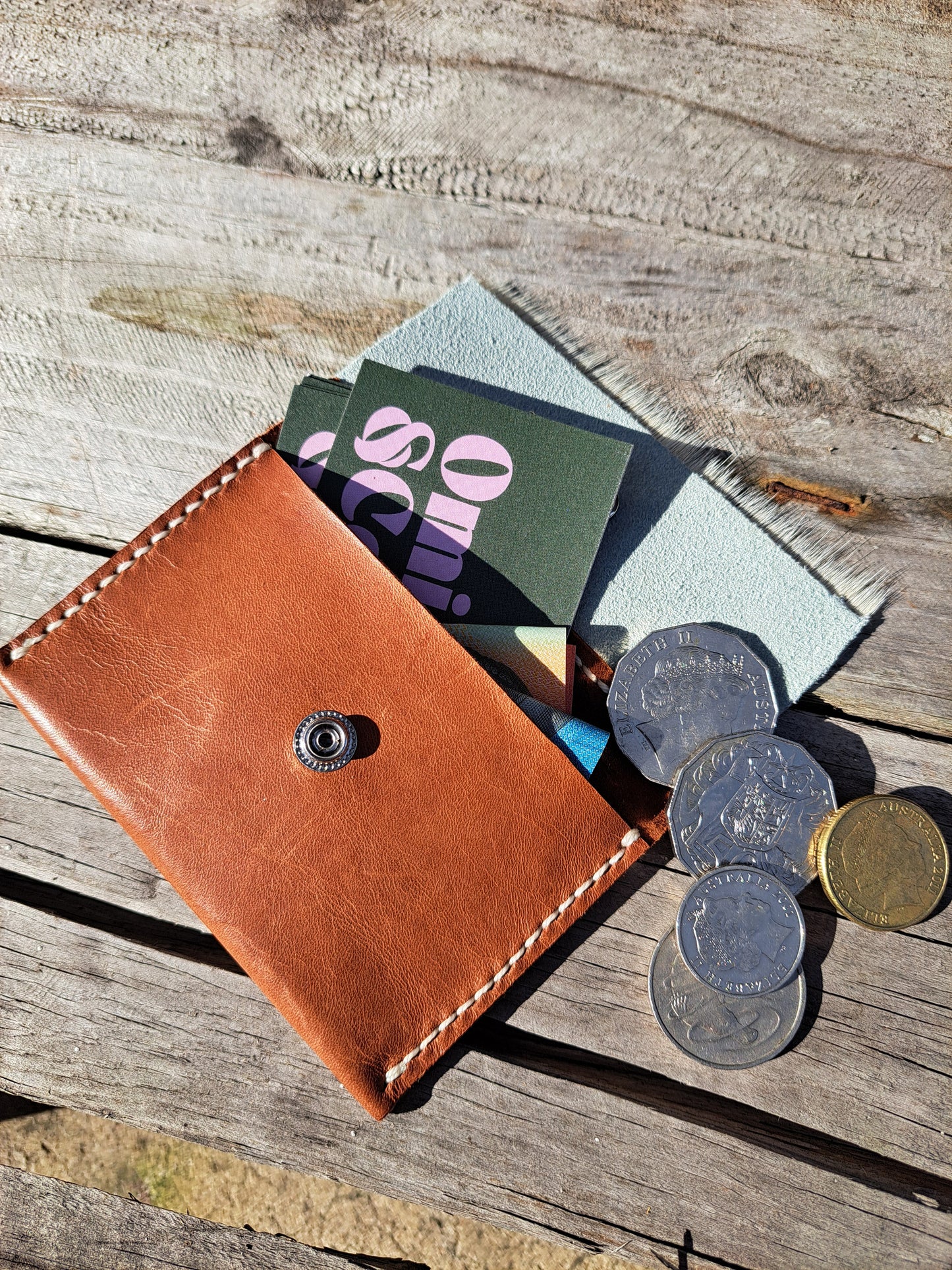 Handstitched Coin & Card Keeper
