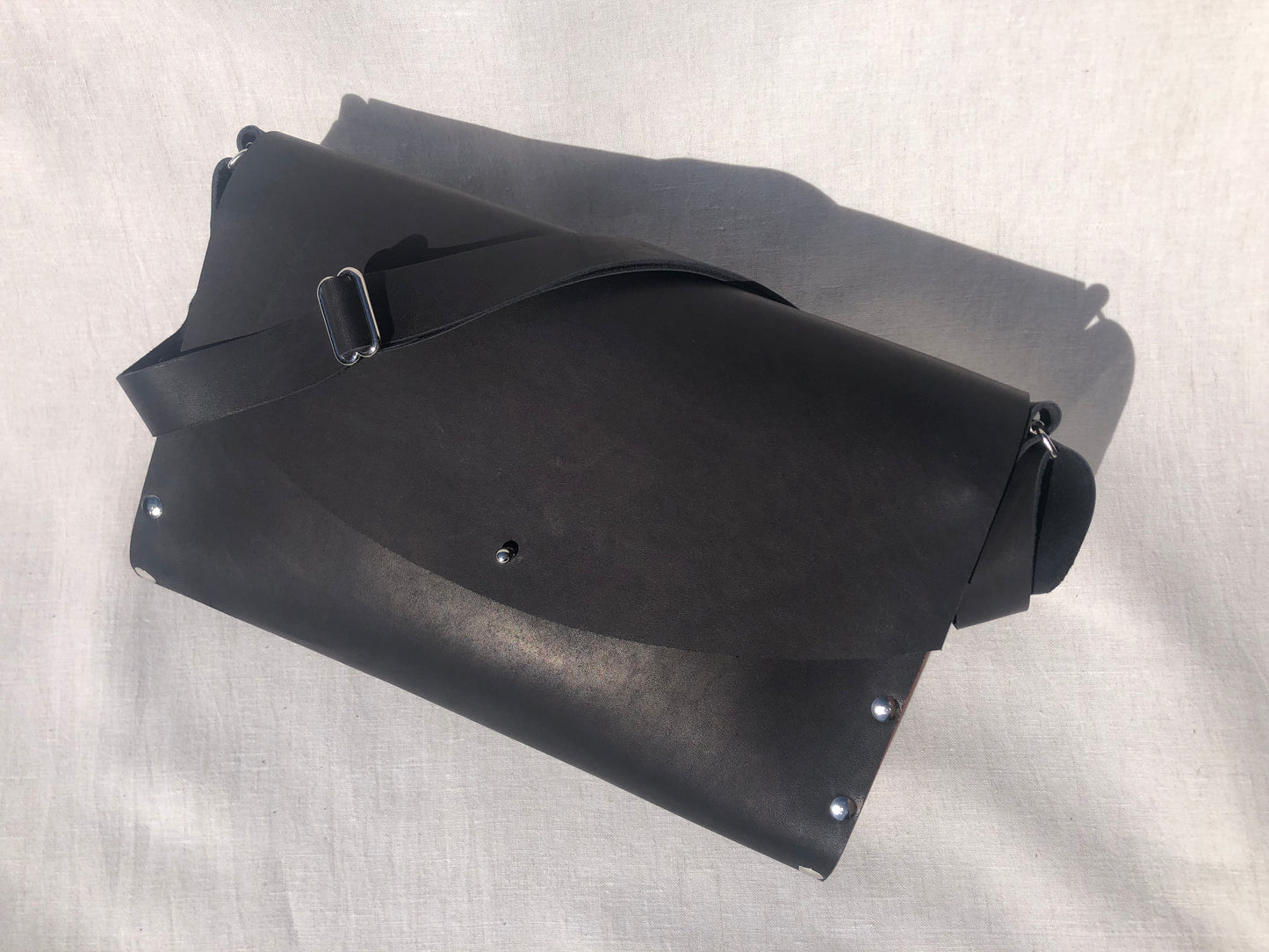 Leather and Repurposed Timber bag