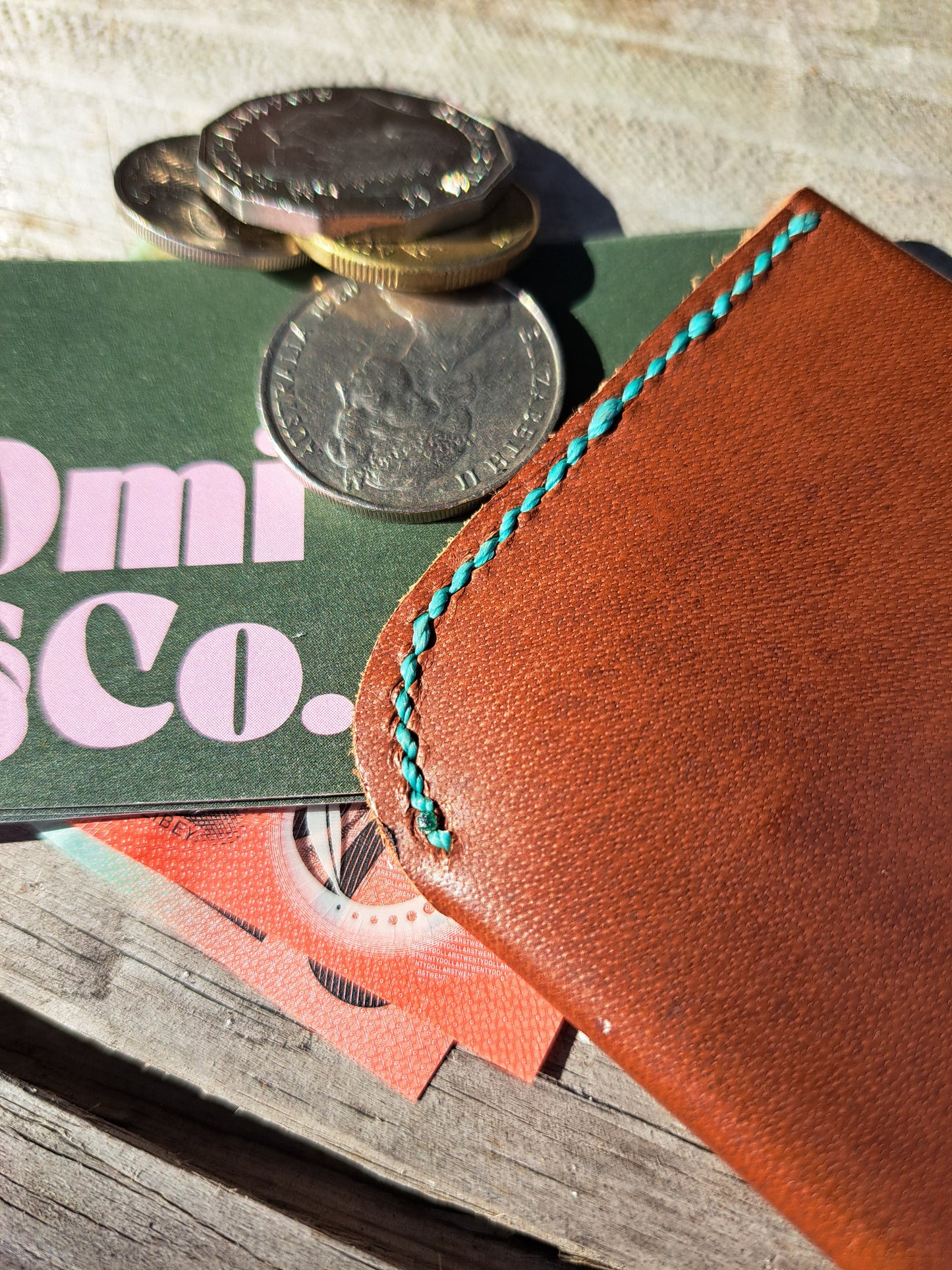 Handstitched Coin & Card Keeper