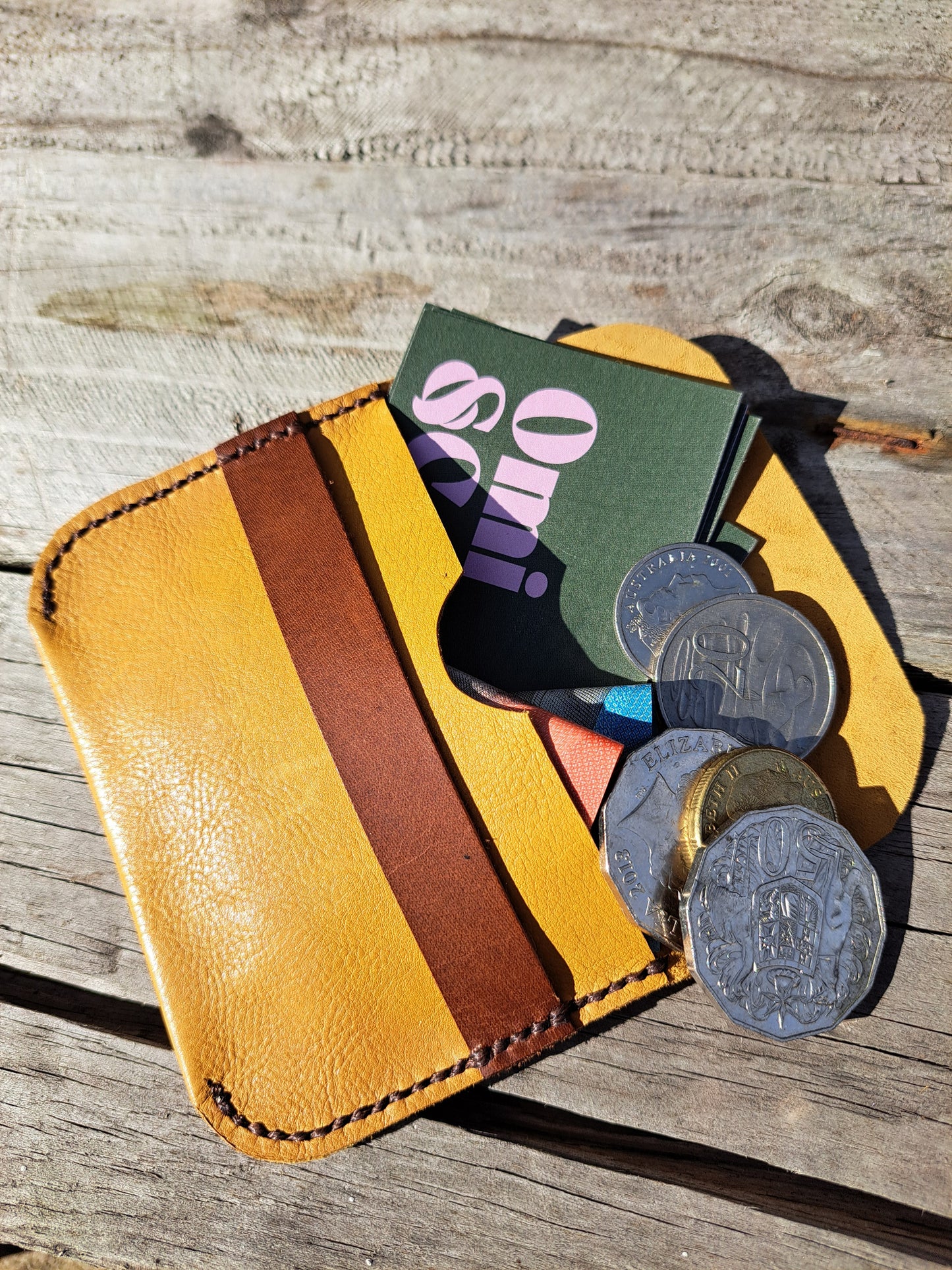 Handstitched Coin & Card Keeper