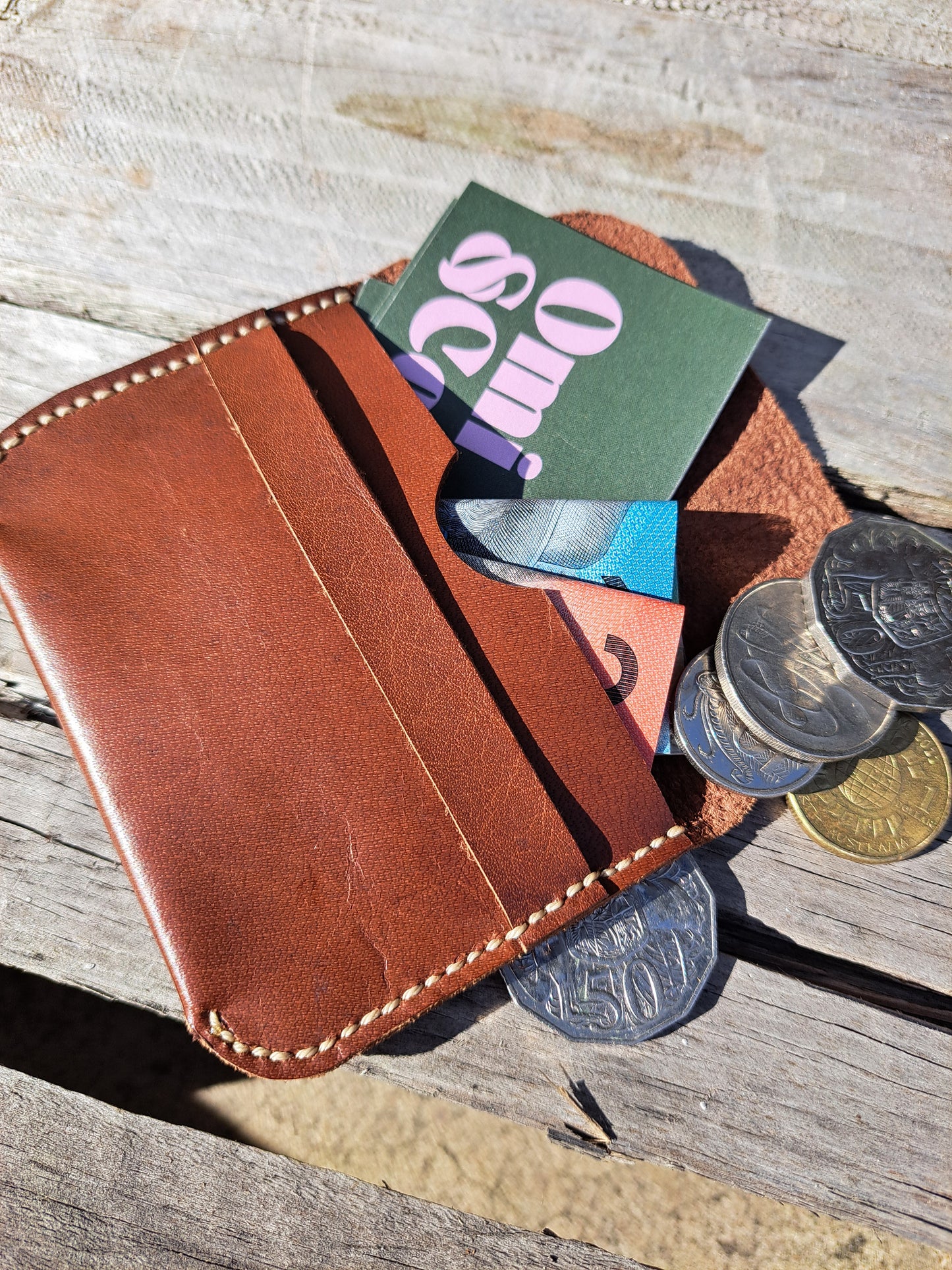 Handstitched Coin & Card Keeper